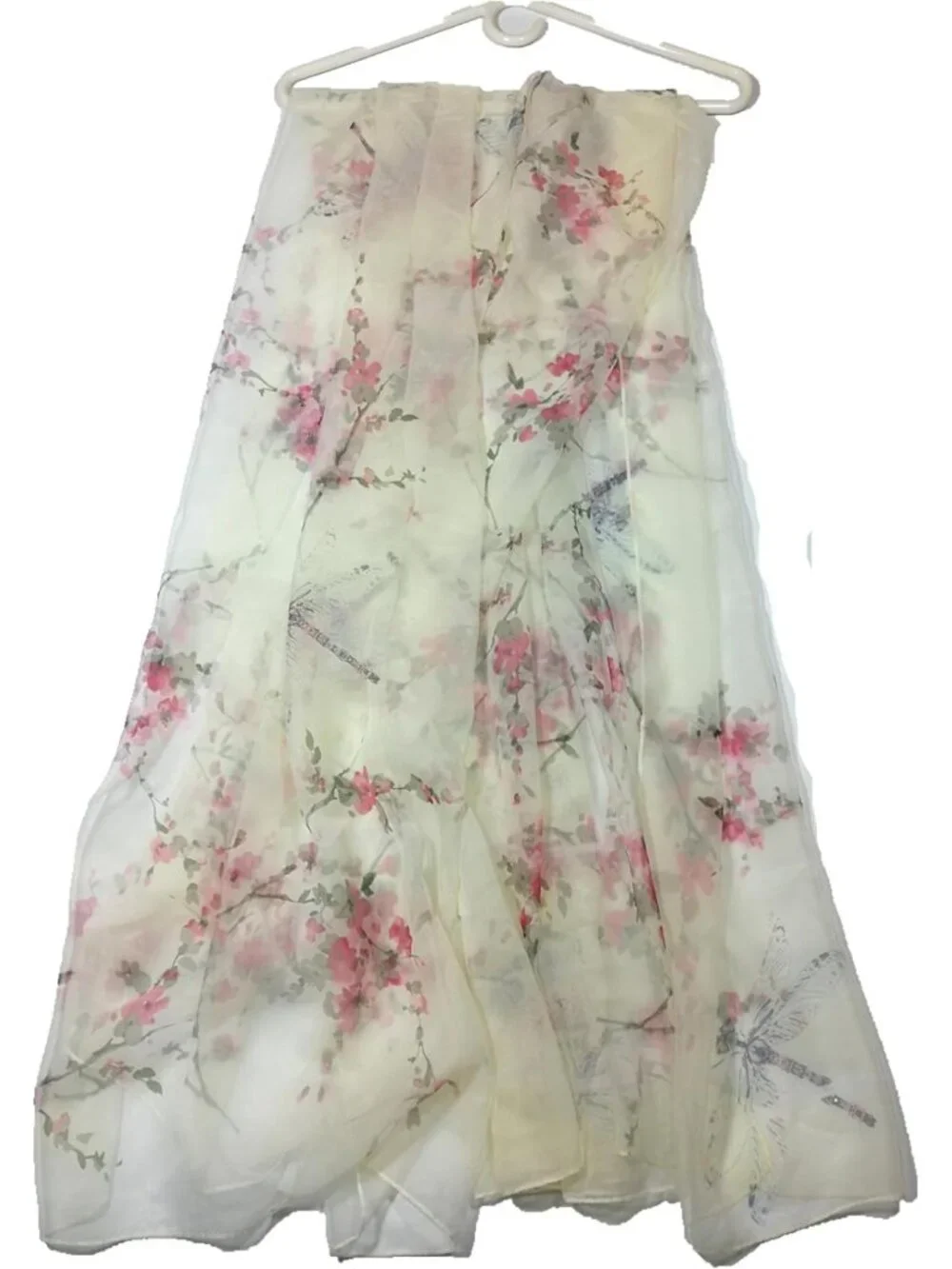 Super Large Floral Silk Feel Scarf for Women - Perfect Gift in Elegant Box